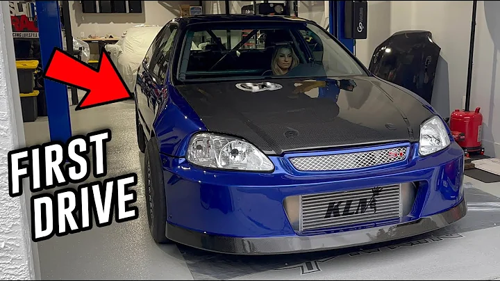 DRIVING MY K20 DRAG CIVIC FOR THE FIRST TIME