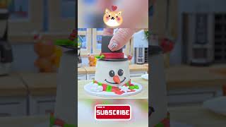 Cute Snowman Christmas Cake ☃️ #minicake #shortsvideo #tinycake #shorts  #miniature #cake #tinyfood