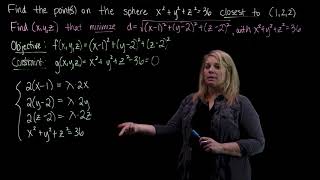 Lagrange Multipliers Example 2
