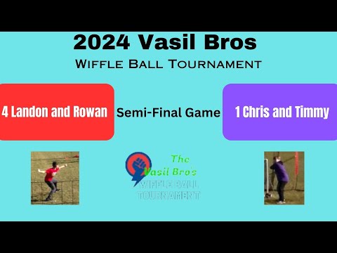 Landon and Rowan vs Chris and Timmy | 2024 Vasil Bros Wiffle Ball Tournament | Game 3
