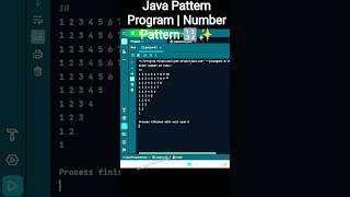 Java Pattern Program | Number Pattern 🔢✨#coding #learnwithrehan #javaprogramming #programming