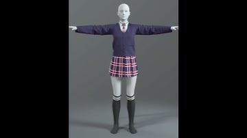 Mixamo | Marmoset Toolbag animation | School uniform No.2