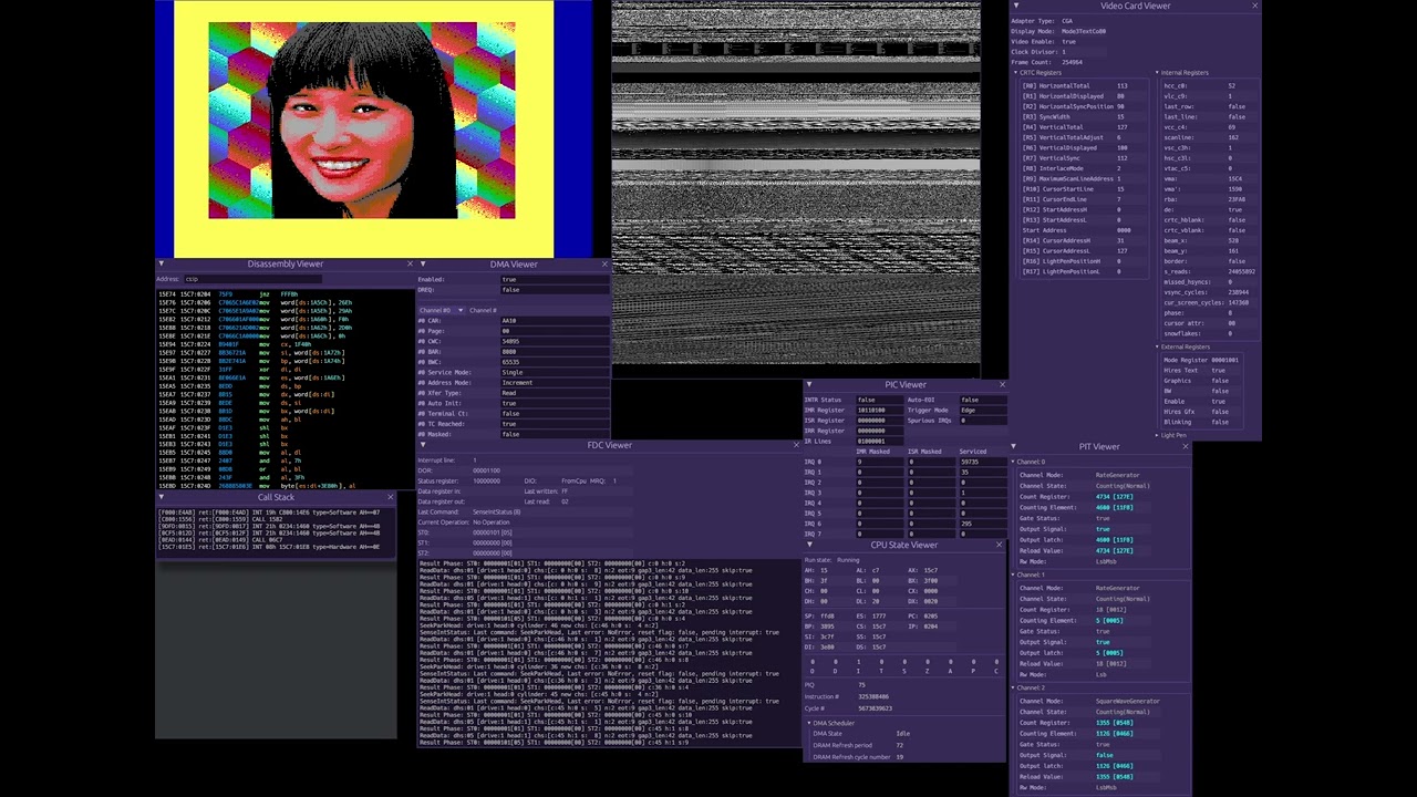 Detail views of Area 5150 demo for IBM PC
