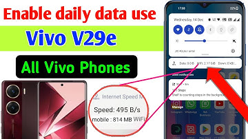 vivo v29e 5g me daily data use kaise dekhe | how to enable daily data used vivo v29e | vivo v29e