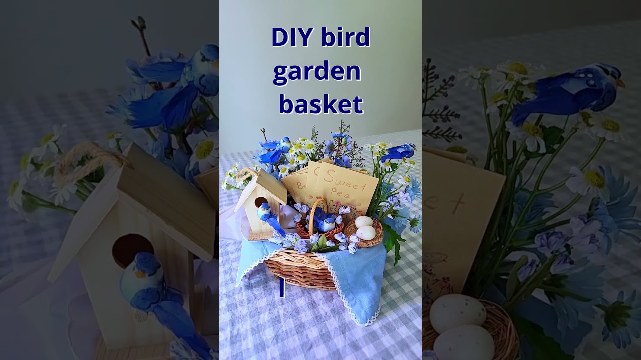 Simple DIY Bird Garden Basket Tutorial 🧺🐦 #diycraft