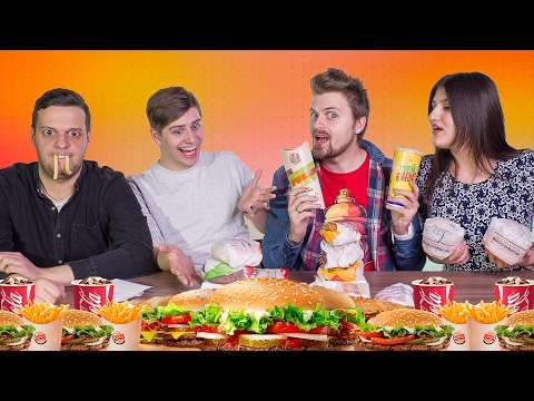 Видео: ВСЕ МЕНЮ BURGER KING ЗА 10 МИНУТ / CHALLENGE