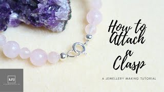 How to Attach a Clasp - Make a Beaded Bracelet - Jewellery Making Tutorial screenshot 4