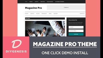 Magazine Pro Theme StudioPress 2020 - One Click Demo Install Tutorial