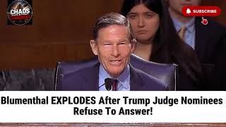 Blumenthal EXPLODES After Trump Judge Nominees Ref