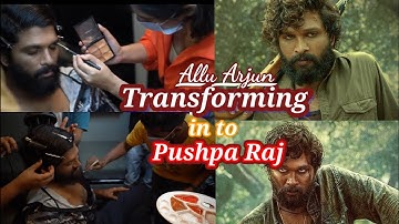 Allu Arjun Transforming Into #PushpaRaj | Making Video #PushpaTheRise Makeup Behind The Scenes #allu