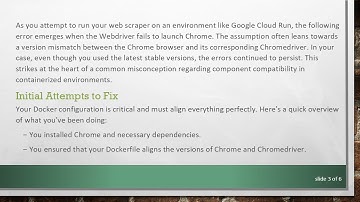 Resolving Webdriver not working in Docker container Issues