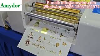 A3 plateless hot foil printer create exquisite gold foil prints on paper, invitations, certificates.