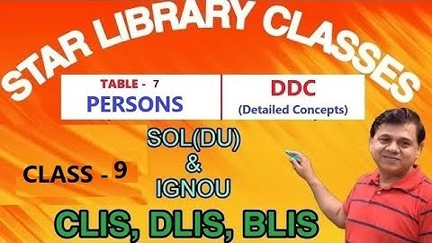 CLASS- 9 : DDC ( TABLE - 7 ) PERSONS: Subhash Sir