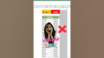 How to add Bonus in salary | #excel #exceltips #exceltricks #exceltutorial