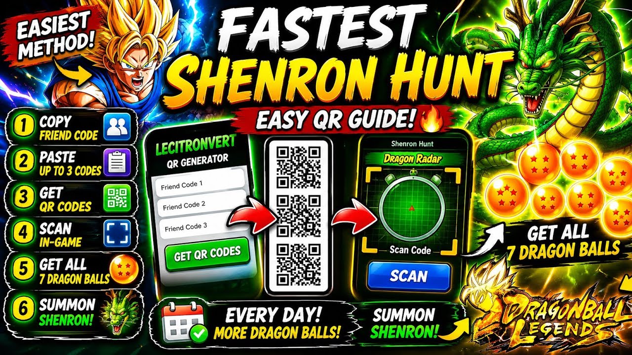 龍ページ FASTEST Shenron Hunt Method in DB Legends 2026 🔥 (Easy QR Guide
