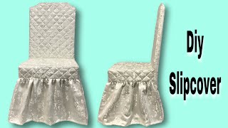 How To Make A Slipcover For Chair Chair Cover Making With Fiber Fill Full Tutorial