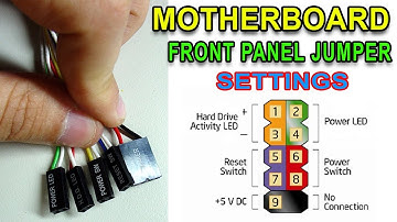 Motherboard Front Panel Jumper Settings | Power On Reset HDD Led Power Led Jumper Settings...