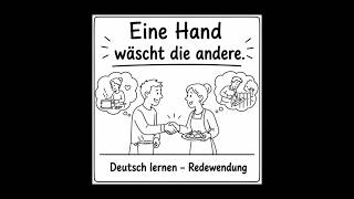 Deutsch lernen – »Eine Hand wäscht sie andere.« | Redewendung einfach erlärt