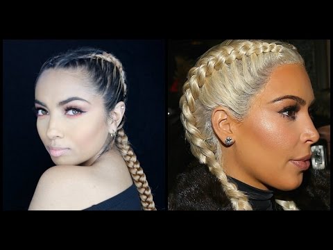 Dutch Braids Kim Kardashian Inspired Braids Tali Quindio Youtube