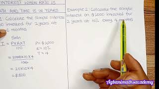 How to Calculate Simple Interest when the Rate is per month and the Time is in Years