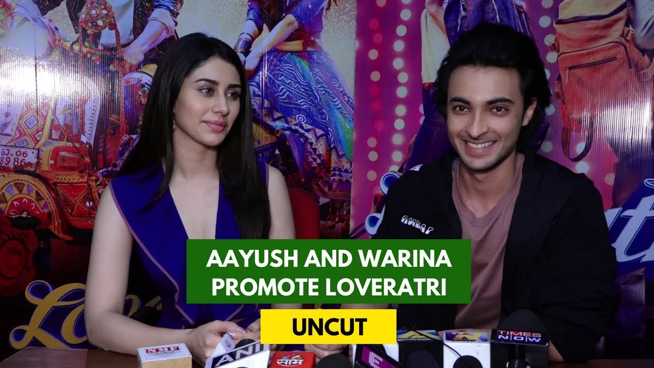 Loveratri : Aayush Sharma and Warina Hussain promote the film at a college in Mumbai
