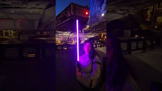 obsessed ✨️💜 #disney #disneyland #starwars #lightsaber