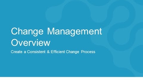 SmartSolve Change Management Overview