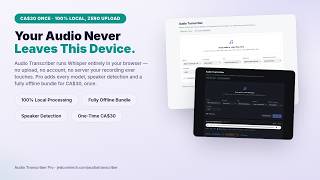 Details Your Audio Never Leaves Your Mac/PC: 100% Offline AI Transcription News