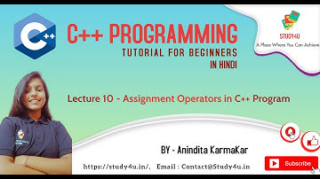 Explanation of assignment Operators in Program | C++ Tutorials for Beginners | By Anindita Karmakar
