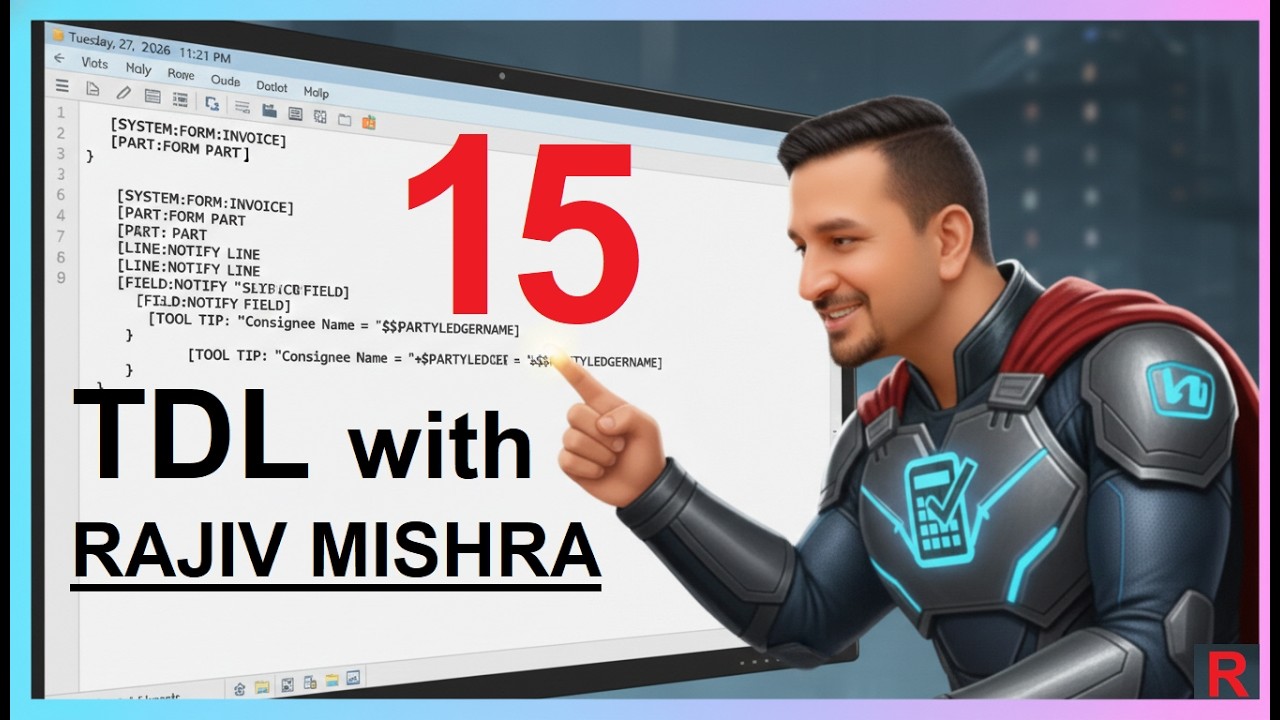 Free TDL Code | 2 Lines TDL | TDL with Rajiv Mishra | TDL Invoice Field Customization