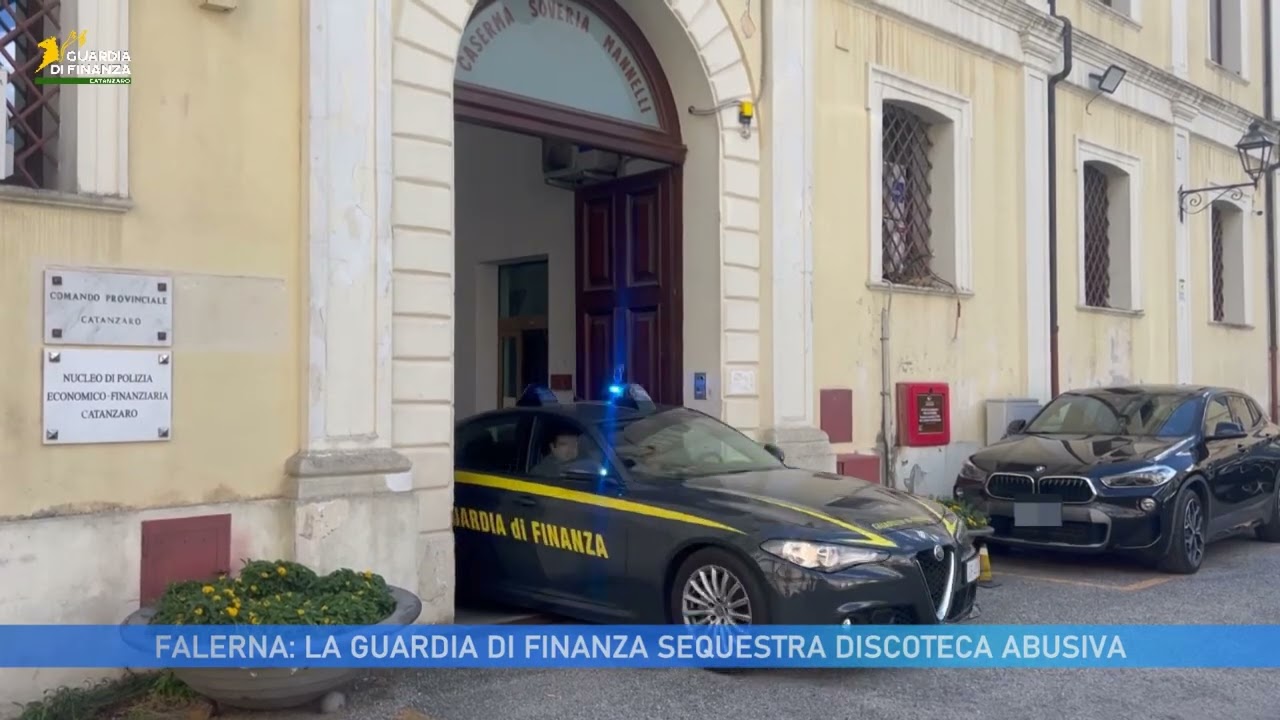 FALERNA:  LA GUARDIA DI FINANZA SEQUESTRA DISCOTECA ABUSIVA
