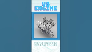 v8 engine 3d animation #solidworks #cad #animation #shorts