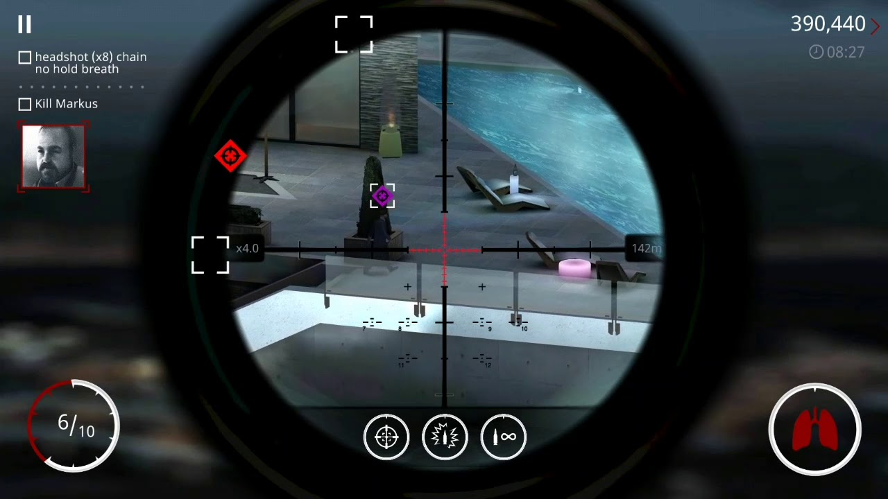 Hitman Sniper Chapter 5 Mission 15 Get Headshots x8 Chain Without