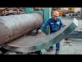 Incredible super hard metal bending process  amazing modern metal processing methods technology