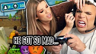 Doing My Boyfriend's Makeup While He Plays FORTNITE!