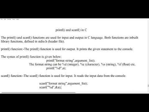 printf( ) and scanf( ) functions in c-language