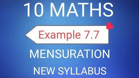 TN Class 10th Samacheer Maths | SSLC Maths | Example 7.7 | Mensuration | New Syllabus