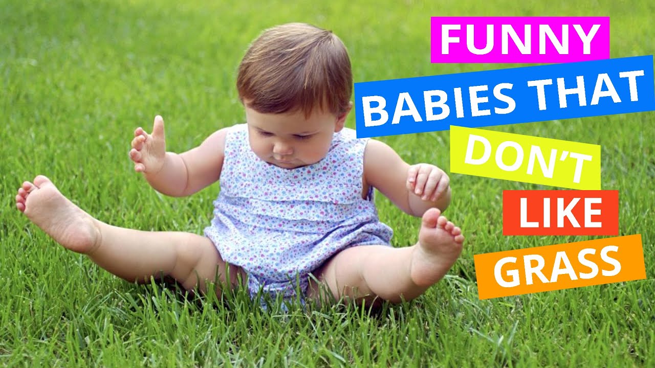 Funny Babies That Don,t Like Grass