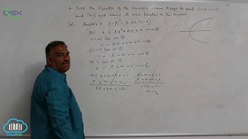 Conic sections || problems on equation of parabola 1 || Disk Telangana