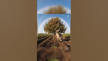 Kangaroo saved apple tree from drying by watering it😭 #ai #tree #save #kangaroo #aishorts #ytshorts