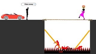 WHO DIES FIRST | Girl Love Money | Walkthrough Gameplay Part 3 - (Stupid Stickman: Dumb Ways To Die) screenshot 2