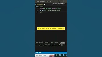 Find Counts Of All Unique Elements In A Python List #pythonprogramming