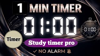 1 Minute Silent Timer ⏱️ | No Alarm, No Music | Quick Focus Countdown Timer