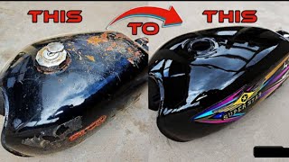 How to paint motorcycle Fuel Tank |Fuel Tank restoration | #WhatTheWork