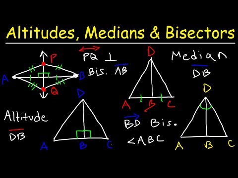 Video: Median, Height And Bisector And Their Properties