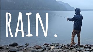 RAIN Trout & Fire. Spring Backpacking Trout Fishing Adventure!