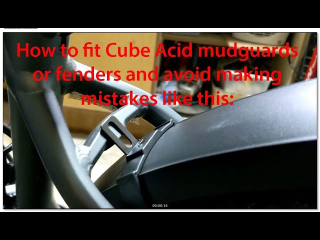 How to fit Cube Acid mudguard / fenders set to Reaction Hybrid Pro bike and  avoid mistakes I made! 