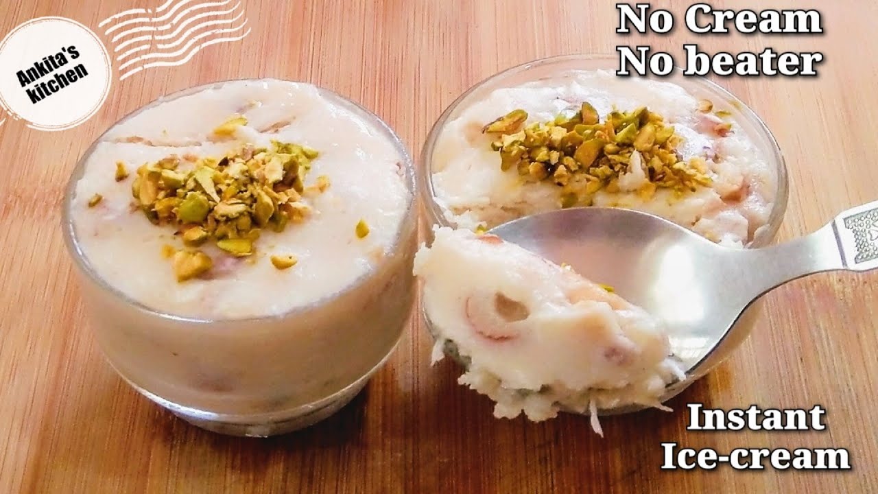 सिर्फ कुछ बेसिक चीजों से बनाए घर पर इंस्टेंट आइसक्रीम | Ice-cream without cream, machine| | Ankita