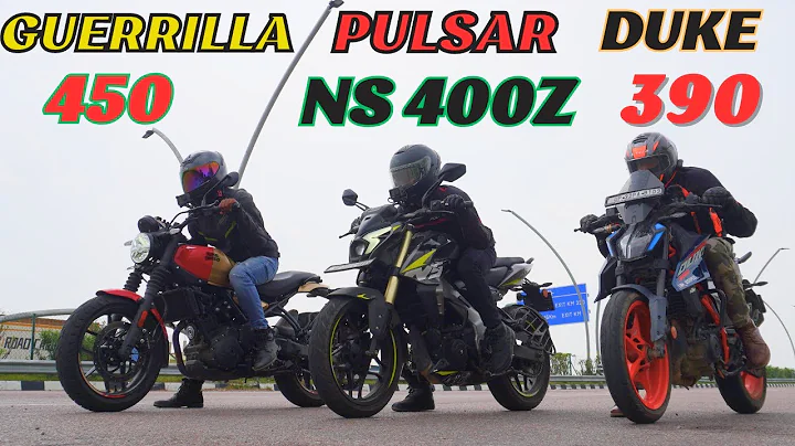 Guerrilla 450 vs Duke390 vs Pulsar NS400Z Drag Race | Most awaited Race | The UP46 Rider |