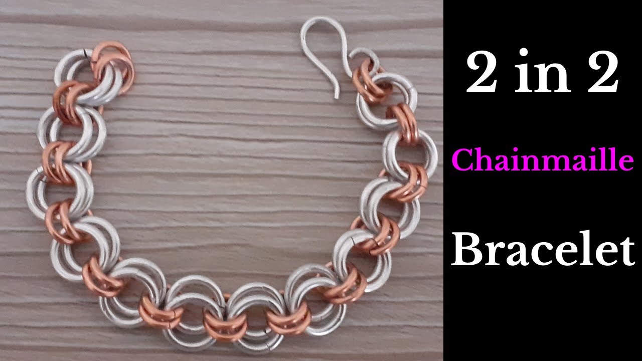 2 in 2 Chainmaille Bracelet | Chainmaille Weave | Chainmaille Bracelet | Chainmail Bracelet